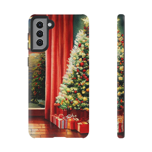 Christmas Tree in Cozy Holiday Home - Impact Resistant Phone Case Samsung Galaxy S21 Plus Matte